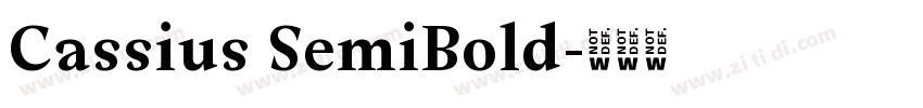 Cassius SemiBold字体转换